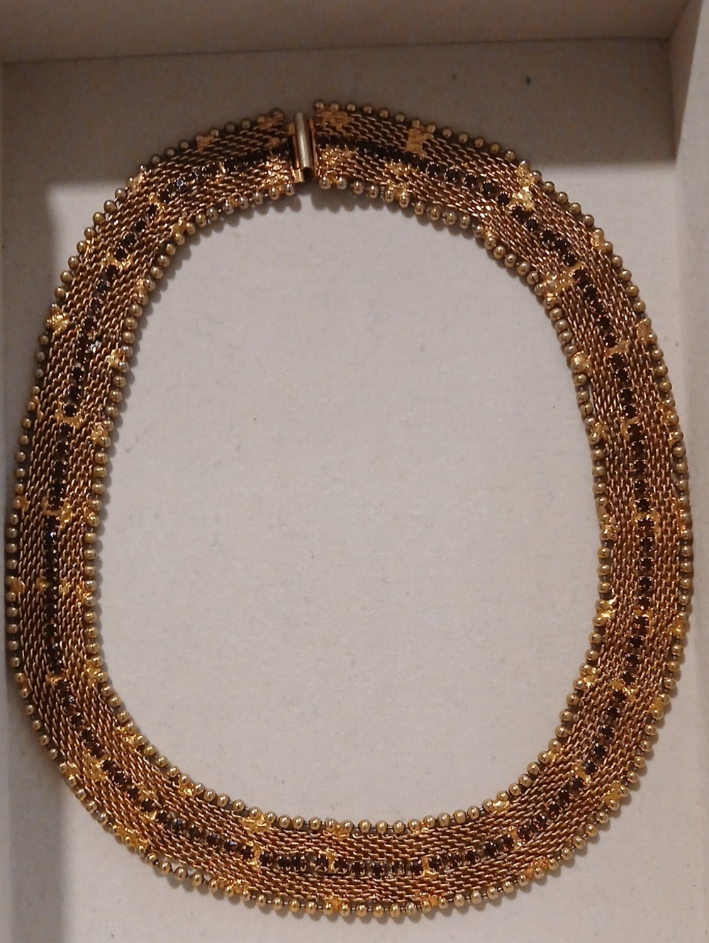 Vintage Gold-Tone Multi-Strand Beaded Choker Necklace - Women's Jewelry